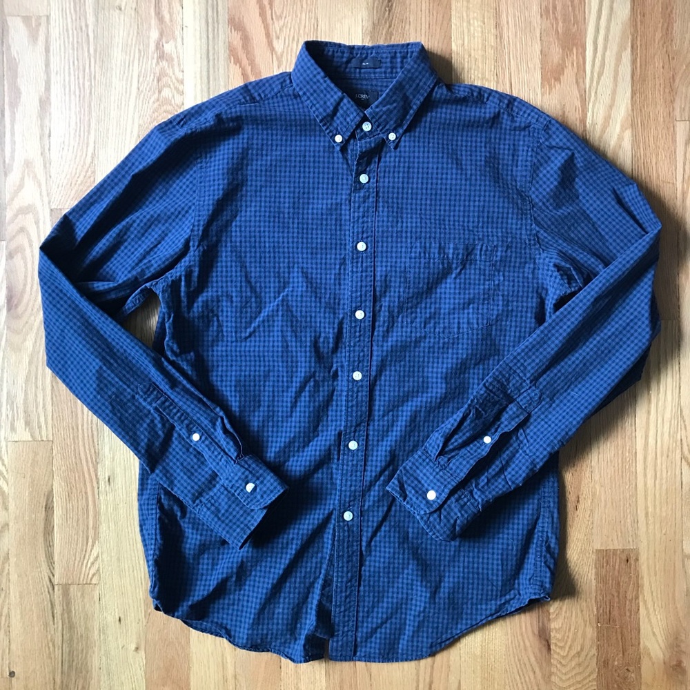 J. Crew small gingham print button down